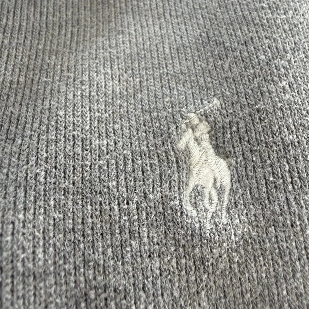Polo Ralph Lauren Grey Quarter Zip 100‎ % Cotton Pullover 4XLT Mens White Pony